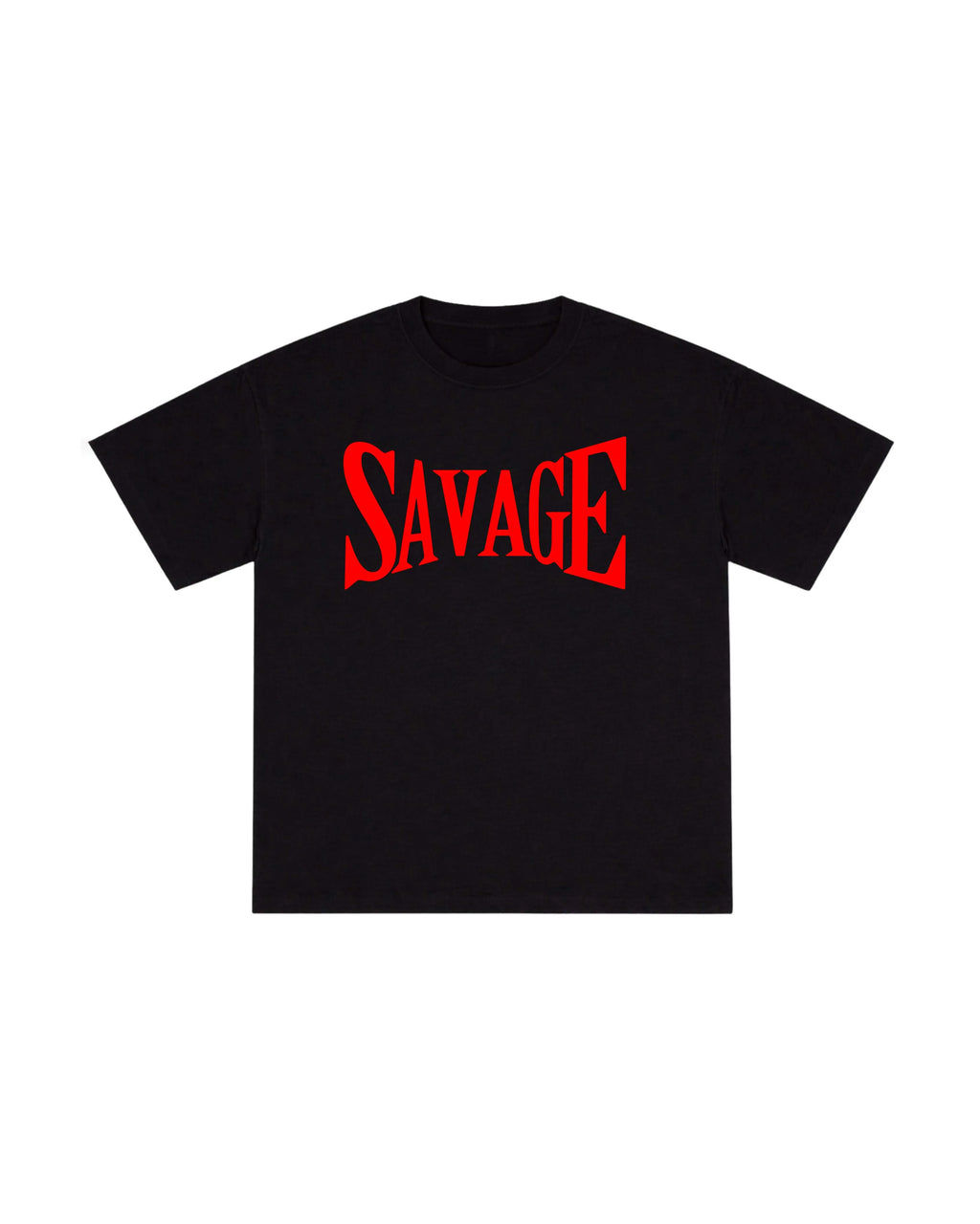 Deep Black with Red Print